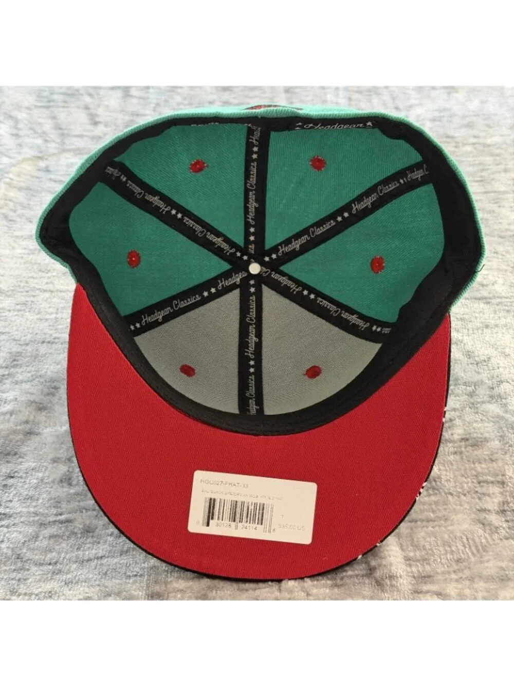 Headgear Classics Spider-Man Into The Spider-Verse Fitted Hat Size 7 Teal Black